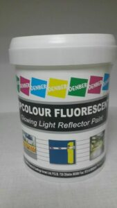 Topcolor Fluorescent light reflect paint. www.denber-paints.co.il