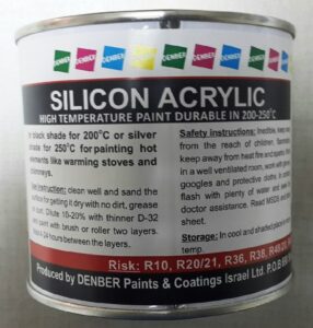 Silicon acrylic high temperature paint. www.denber-paints.co.il