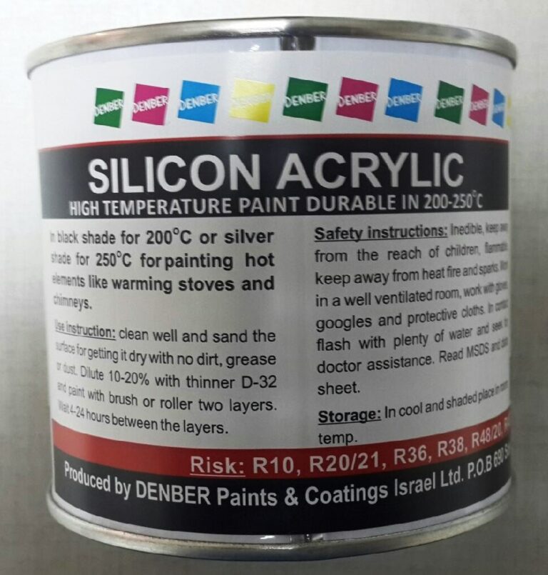Silicon acrylic high temperature paint. www.denberpaints.co.il