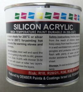 צבע לחום גבוה סיליקון אקרילי בגוונים ל-200 מעלות www.denber-paints.co.il